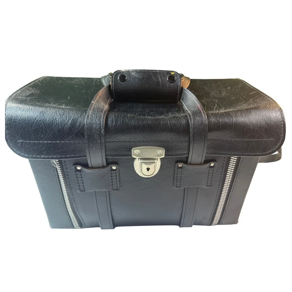 Vintage 60s MCM Train Case Blk Vinyl K.I.‎ & Co Japan Photography MCM Travel Bag